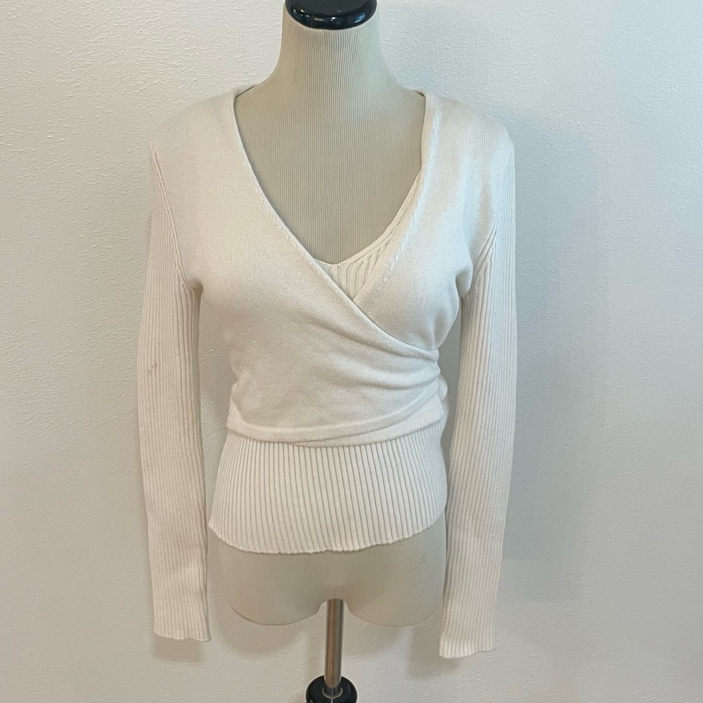 Toccin (NY) Ada Wrap Sweater in Vanilla - NWT